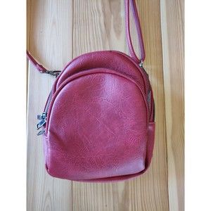 Dark Red Crossbody Multiwear Bag Shoulder Purse Mini Backpack style Sam & Hadley